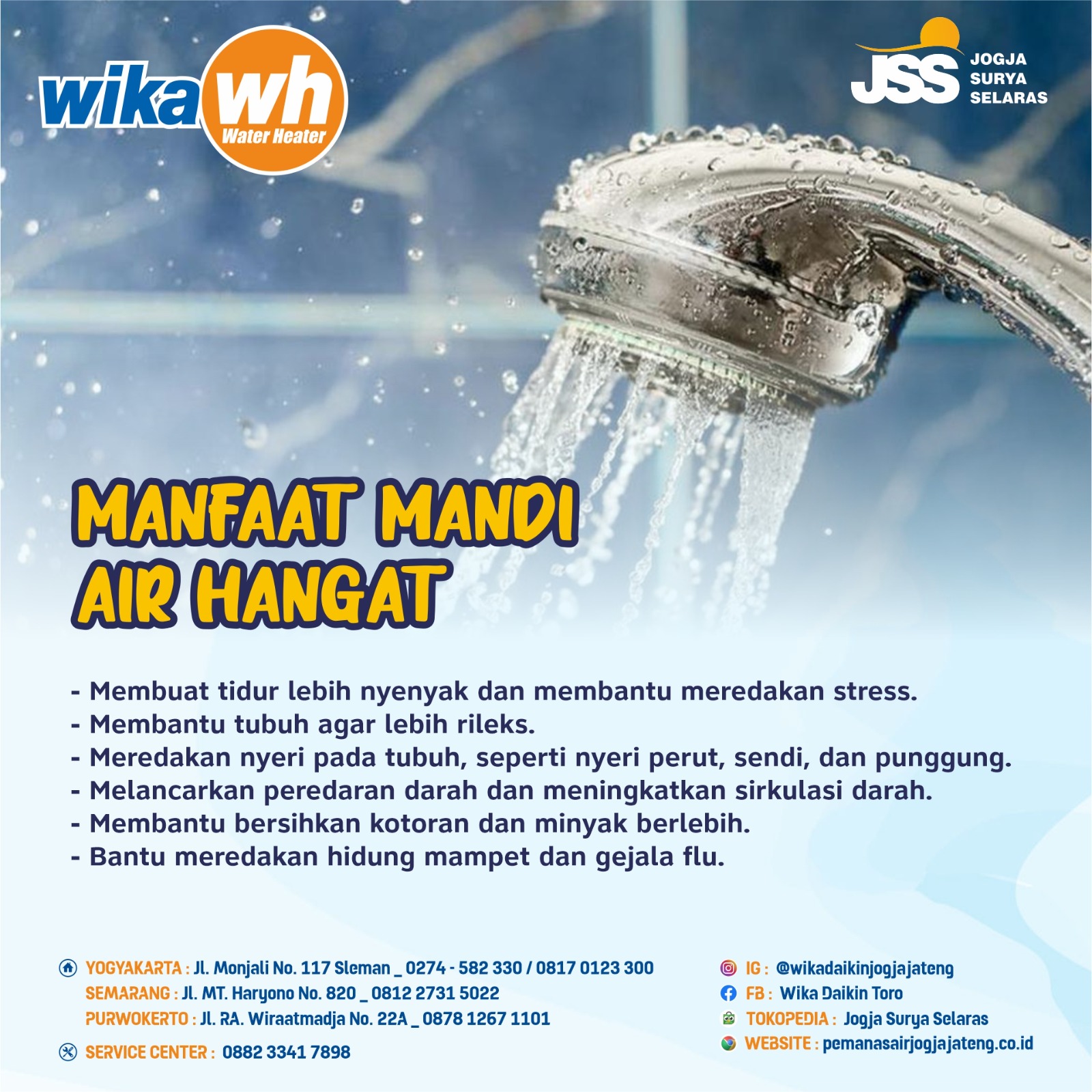 Manfaat mandi air hangat dengan WIKA solar water heater 