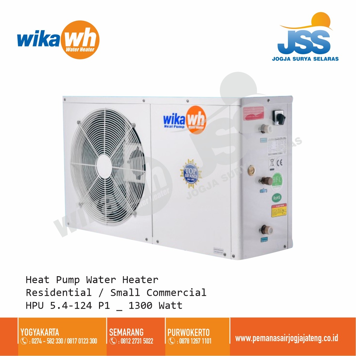 Wika Heat Pump Water Heater Residental/ Small Commercial (220 V/1 Phase)